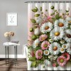 Shangniulu Shower Curtain, Blushing on Minimal Backdrop,  Fabric Bathroom Decor Set with Hooks