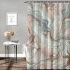 Shangniulu Pink Shower Curtain, Classic Marble Print Composition Formed with Dreamy Lines and Swirls Modern,  Fabric Bathroom Decor Set with Hooks