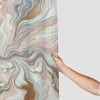 Shangniulu Pink Shower Curtain, Classic Marble Print Composition Formed with Dreamy Lines and Swirls Modern,  Fabric Bathroom Decor Set with Hooks