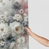 Shangniulu Pink Shower Curtain, Dreamy Huddle of Carnation Flowers with Gentle Petals on Plain Backdrop,  Fabric Bathroom Decor Set with Hooks, 69" W x 70" L, Dark Sea Green Pale Khaki