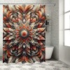 Shangniulu Boho Shower Curtain, Abstract Flowers Tender Colors,  Fabric Bathroom Decor with Hooks