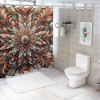 Shangniulu Boho Shower Curtain, Abstract Flowers Tender Colors,  Fabric Bathroom Decor with Hooks