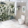 Shangniulu Shower Curtain, and Leafs with Earthy Yellow Meadow ,  Fabric Bathroom Decor Set with Hooks