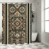 Shangniulu Shower Curtain, Concept Ethnic Ornaments Cultural Inspirations,  Fabric Bathroom Decor Set with Hooks