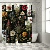 Shangniulu Floral Eucalyptus Shower Curtain, Colorful Blossomy Meadow Wild Flowers Botanical Themed,  Fabric Bathroom Decor Set with Hooks