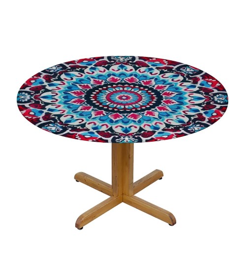 Shangniulu Round Table cover, Pattern Decorative Style, Great for Buffet Tables, Parties, Holiday Dinners and More