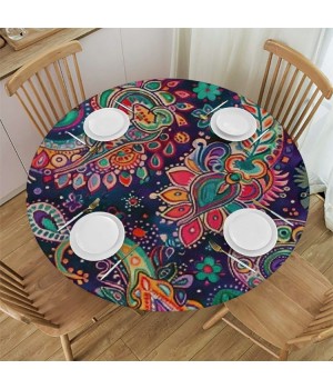 Shangniulu Bohemian Round Table cover, Suitable for Wedding Party Polyester Reception Banquet Event Kitchen Dining