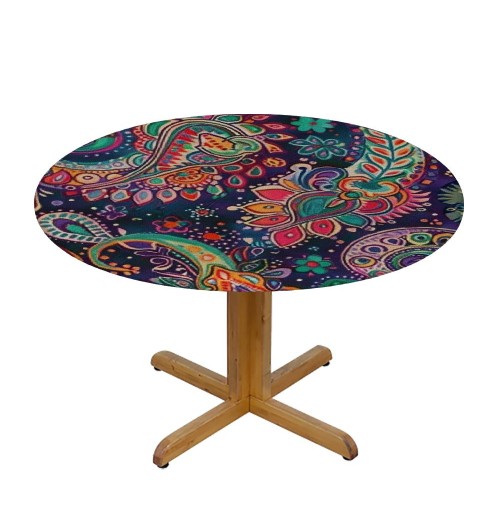 Shangniulu Bohemian Round Table cover, Suitable for Wedding Party Polyester Reception Banquet Event Kitchen Dining