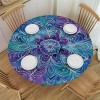 Shangniulu Gradient Colors Round Table cover, Watercolor Painting, Great for Buffet Tables, Parties, Holiday Dinners and More