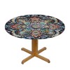 Shangniulu Bohemian Round Table cover, Waterproof and Spill-Proof Washable Polyester Table, Suitable for Polyester Reception Banquet Event Kitchen Dining