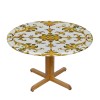 Shangniulu Round Table , Inspired Classic Print, Elastic Edge, Suitable for Dining Tables, self-Service Parties and Camping