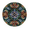 Shangniulu  Printing Round Table with Elastic Edge, Abstract Flower Waterproof Design Round Table Cover, Table Decoration 