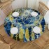 Shangniulu Round Fitted Table, Tribal Art with Lizards and Eagle Style Art, Elastic Edge, Suitable for Dining Tables, self-Service Parties and Camping