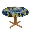 Shangniulu Round Fitted Table, Tribal Art with Lizards and Eagle Style Art, Elastic Edge, Suitable for Dining Tables, self-Service Parties and Camping