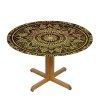 Shangniulu Round Table with Elastic Edge, Ornamental Traditional Graphic Artwork, Suitable for Restaurant Kitchen Parties