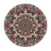 Shangniulu  Round Table Fitted Table Cover with Elastic Edged Ethnic Floral Mandala Retro Pattern Waterproof Table  for Party Kitchen Dining Indoor Outdoor Table