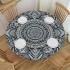 Shangniulu  Round Table Fitted Table Cover with Elastic Edged Retro Boho Indian Mandala Waterproof Table  for Party Kitchen Dining Indoor Outdoor Table