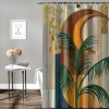 Shangniulu  Beautiful Floral Shower Curtain for Your Bathroom - Stylish Green Plant Shower Curtain for Bathroom Partitions, Decoration