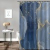 Shangniulu Stall Shower Curtain with Hooks Shower Stall Curtain Light Blue Marble Gold Shower Curtain for Bathroom/RV and Camper