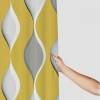 Shangniulu Gray Yellow Fabric Shower Curtain Waterproof Design and Polyester, Quick-Drying, Weighted Hem, Shower Curtains Set for Bathroom, Durable and Washable with Hooks