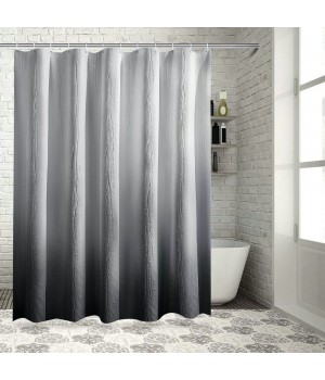 Shangniulu Grey Shower Curtain, Washable Shower Curtains for Bathroom, Waterproof Shower Curtains Comes with Hooks