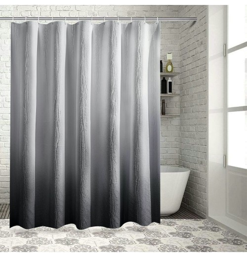 Shangniulu Grey Shower Curtain, Washable Shower Curtains for Bathroom, Waterproof Shower Curtains Comes with Hooks