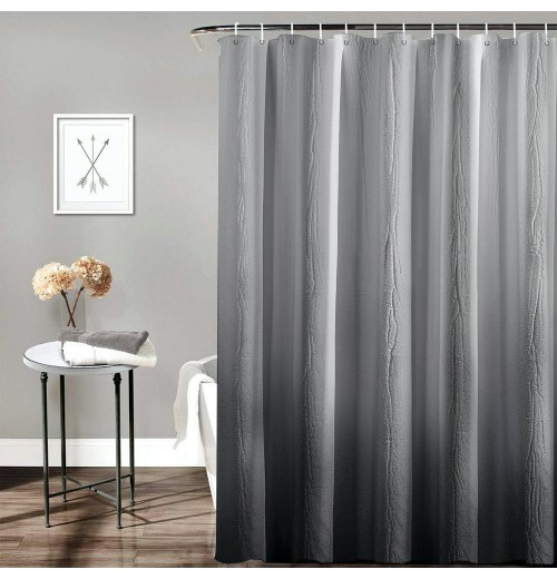 Shangniulu Grey Shower Curtain, Washable Shower Curtains for Bathroom, Waterproof Shower Curtains Comes with Hooks