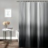 Shangniulu Black and white Shower Curtain, bathroom gradient embossed Shower Curtain, waterproof Shower Curtain with hooks