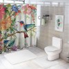 Shangniulu Hummingbird Shower Curtain for Bathroom with Hooks, Polyester Fabric Shower Curtain Set Waterproof Bath Curtain Home Spring Summer Bath Curtain