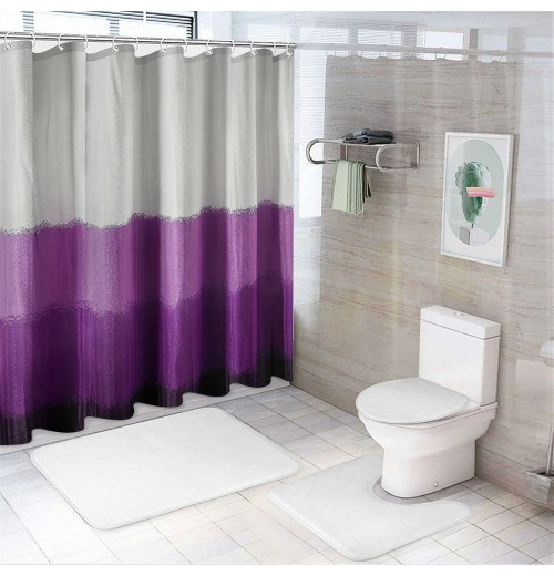 Shangniulu Purple Shower Curtain, Shower Curtains for Bathroom, Waterproof Shower Curtains Comes with Hooks