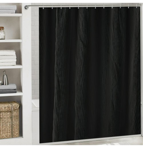 Shangniulu Black Shower Curtain, Shower Curtains for Bathroom, Waterproof Shower Curtains Comes with Hooks