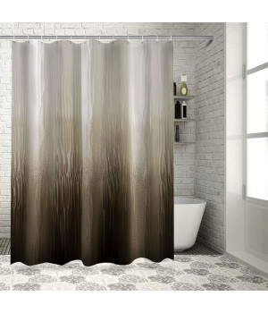 Shangniulu Brown Shower Curtain, Washable Shower Curtains for Bathroom, Waterproof Shower Curtains Comes with Hooks