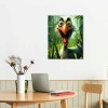 QKZF Canvas Print Wall Art Decor,Bird With Open Mouth Wall Art Print, Print Wall Decor, Suitable For Office Study Wall Decoration