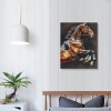 QKZF Horse Canvas Wall Art Black Wall Decor Picture Framed Canvas Wall Painting For Living Room Bedroom Office Ready To Hang