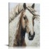 QKZF Horse Canvas Wall Art Rustic Farmhouse Wall Decor for Bedroom Bathroom Brown Paintings Artwork