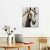 QKZF Horse Canvas Wall Art Rustic Farmhouse Wall Decor for Bedroom Bathroom Brown Paintings Artwork