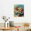 QKZF Asters Oil Paintings Modern Floral Canvas Prints Artwork Abstract Flowers Pictures on Canvas Wall Art for Home Decorations