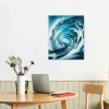 QKZF Canvas Wall Art for Living Room, Canvas Wall Art Framed Modern Hanging Wall Decor Sea Wave Pictures Poster Bathroom Bedroom Home ()