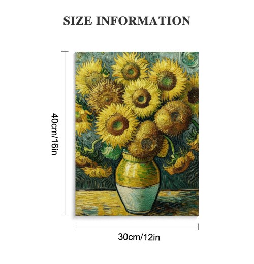 QKZF Sunflower Wall Art Canvas Print Living Room Abstract Wall Decor Hanging Pictures Bathroom Bedroom Home Office Decor