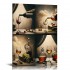 QKZF Red Wine Cups Modern Kitchen Wall Art Dinning Room Wall Decor 4 Panels Abstract Canvas Prints Artwork Vintage Pictures Paintings on Canvas Wall Art for Kitchen Home