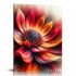 QKZF Large Red Flower Canvas Wall Art Modern Wall Decor for Living Room Home Bedroom Decoration Modern Framed Artwork Decor Ready to Hang