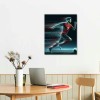 QKZF Canvas Wall Art,Football Superstar Wall Decor Bedroom for Living Room Sport Room Gift for Fan Football