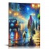 QKZF Canvas Wall Art,Colored Street Lights Print Canvas Painting for Bedroom Living Room Kitchen Bathroom Corridor Dining Room Hotel Decor