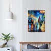 QKZF Canvas Wall Art,Colored Street Lights Print Canvas Painting for Bedroom Living Room Kitchen Bathroom Corridor Dining Room Hotel Decor