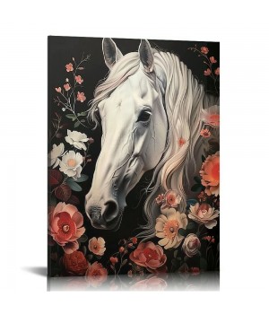 QKZF Canvas Wall Art,Horse Behind Print Canvas Painting for Bedroom Living Room Kitchen Bathroom Corridor Dining Room Hotel Decor