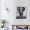 QKZF Black And White Wall Art Canvas Painting Framed Elephant Wall Decor Ready To Hang For Living Room Bedroom Bathroom Home OfficeWall Paintings