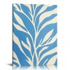 QKZF Canvas Wall Art,Blue Leaves Print Canvas Painting for Bedroom Living Room Kitchen Bathroom Corridor Dining Room Hotel Decor