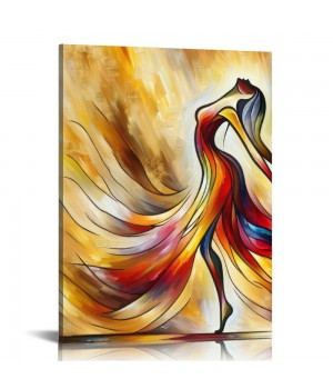 QKZF Canvas Wall Art Ballet Dancers Abstract Canvas Wall Art for Wall Decor Modern Canvas Wall Art for Home &amp; office Decoration