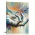 QKZF Textured 3D Wall Art Colorful Oil Paintings Abstract Canvas Wall Art for Home Decorations