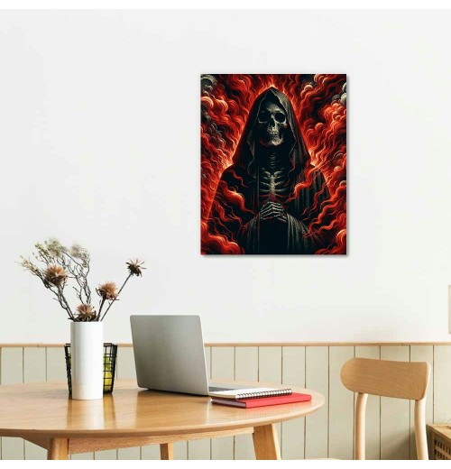 QKZF Canvas Wall Art, Skull Print Canvas Painting for Bedroom Living Room Kitchen Bathroom Corridor Dining Room Hotel Decor